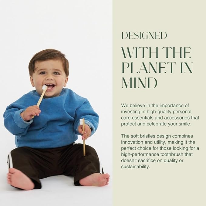 BPA-free toothbrush with soft bristles for kids