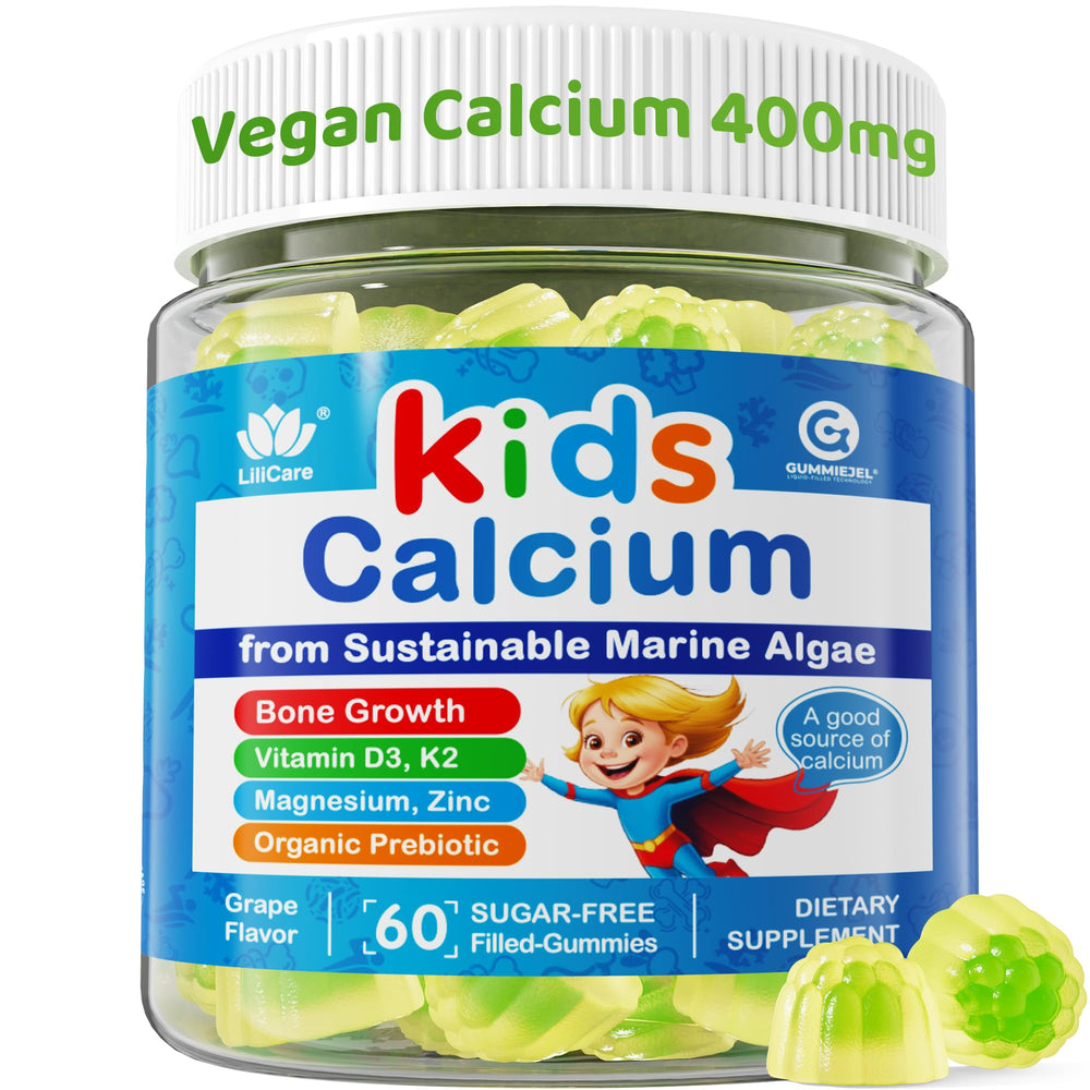 Lilicare Kids Calcium Gummies bottle front with label