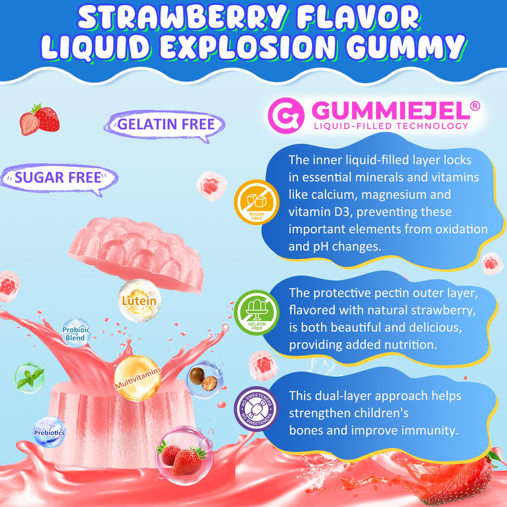 Lutein included in kids calcium gummies for eye health