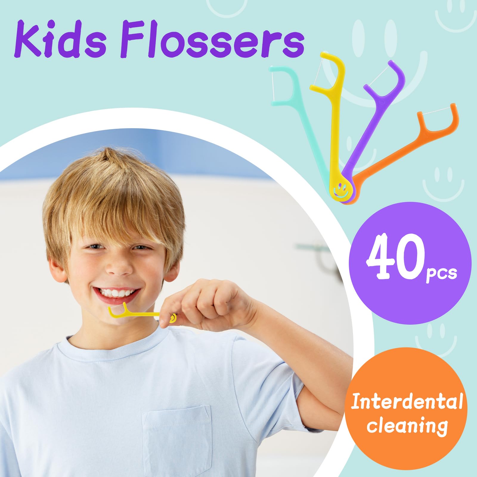 Close-up of bright multi-color flossers