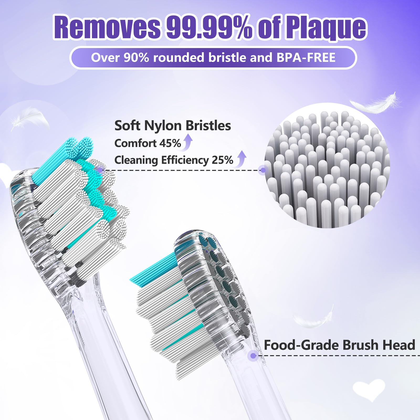 2-minute timer with 30-second reminders for quadrant brushing