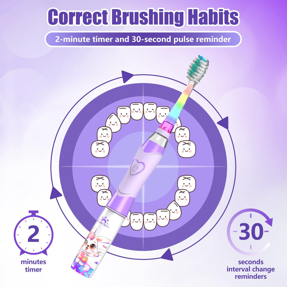 IPX7 waterproof, BPA-free kids toothbrush with warranty