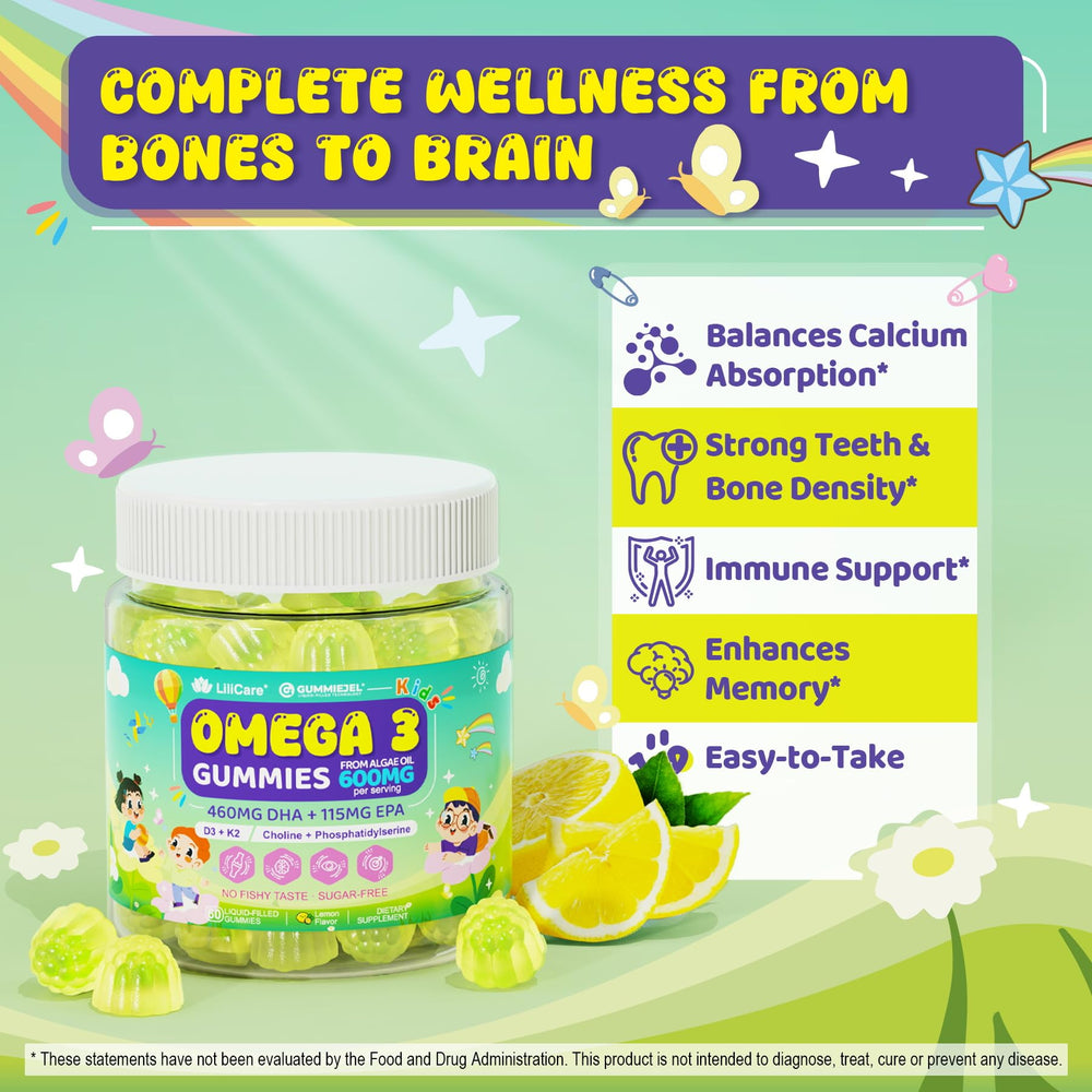 Child enjoying omega-3 gummies