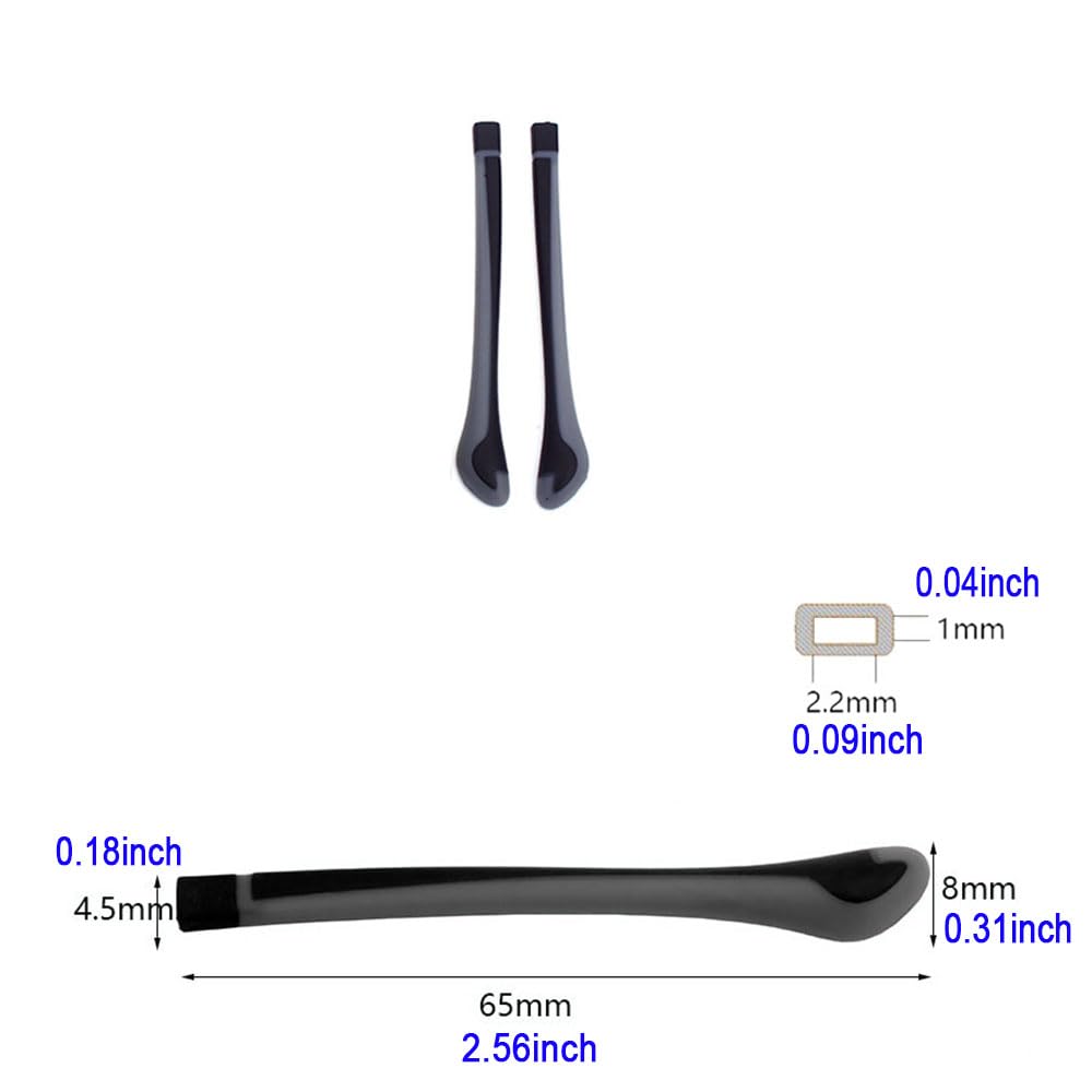 Rubber eyeglass end tips for children - close-up