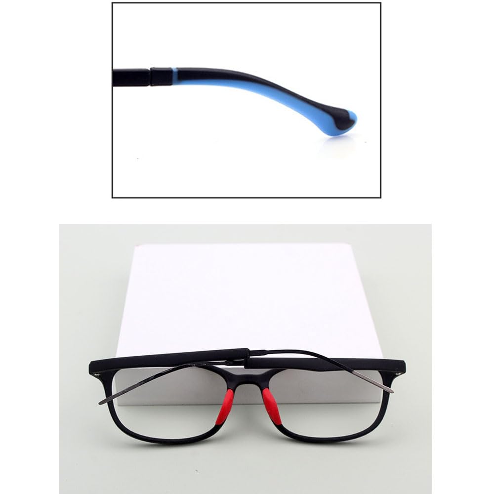 Anti-slip rubber end tips on kids' eyewear