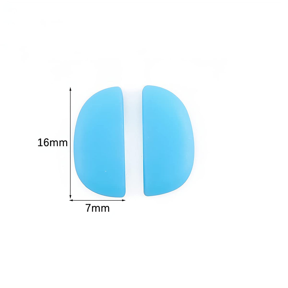Plug-in D-shape nose pads for kids eyeglasses