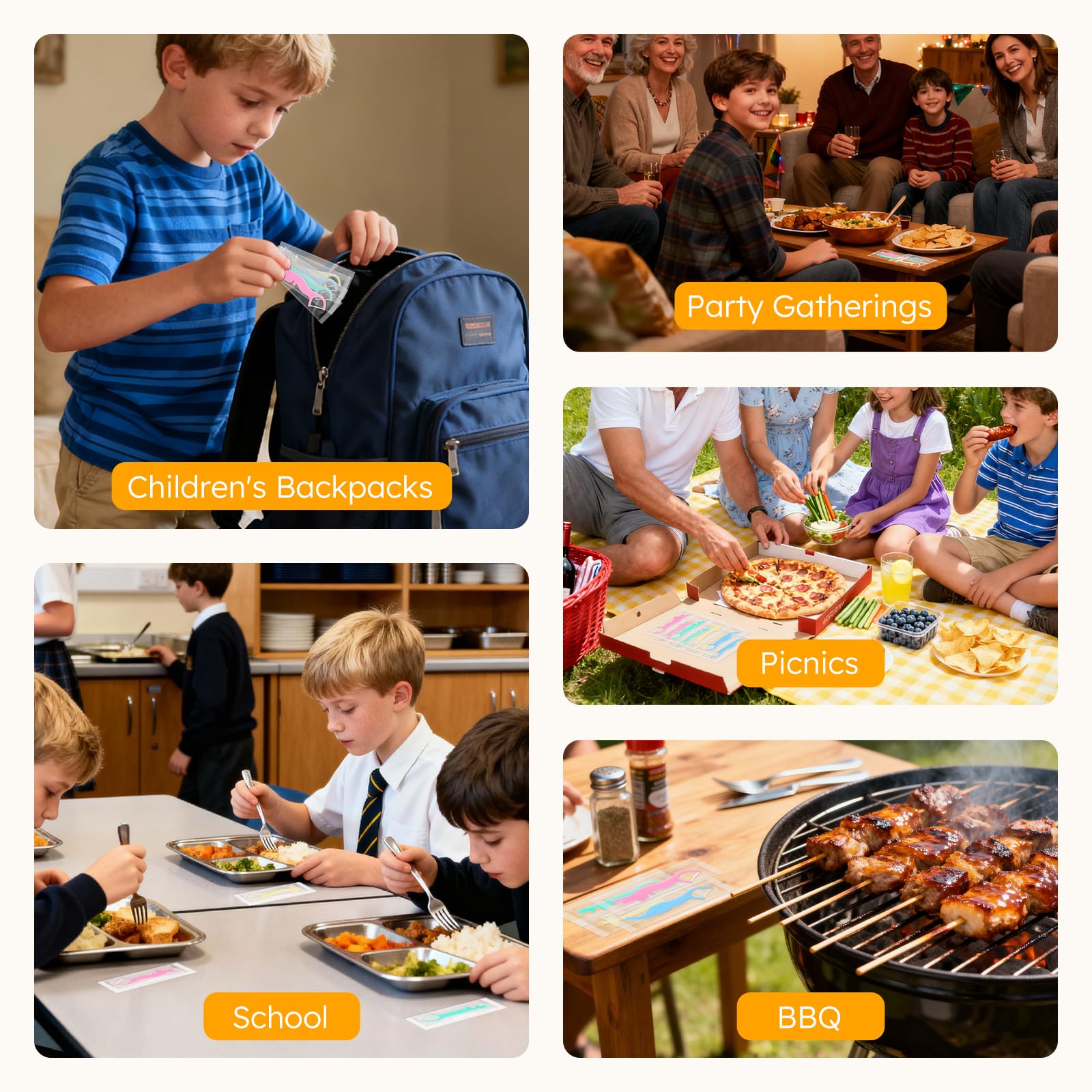 Portable floss picks for travel and on-the-go use