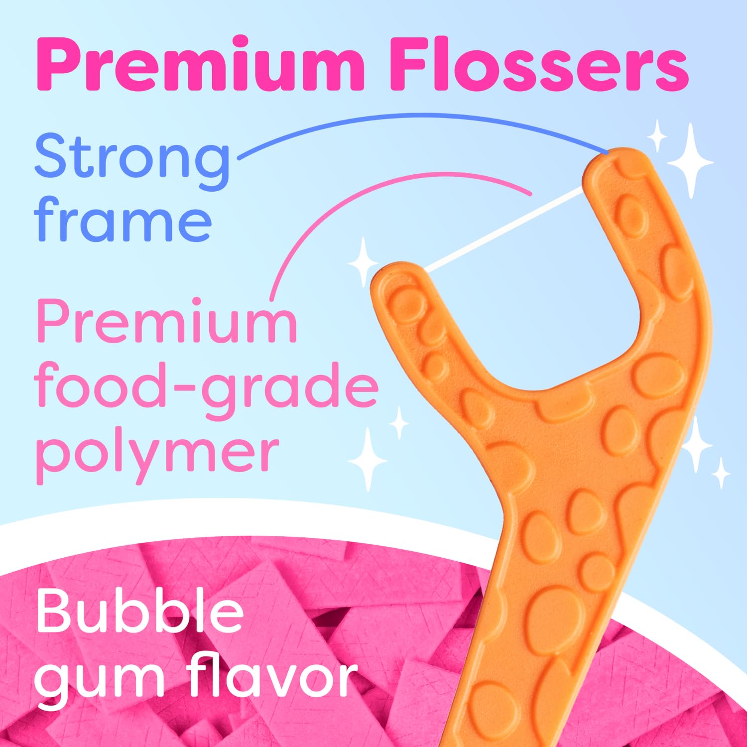 Dog-shaped kids floss picks
