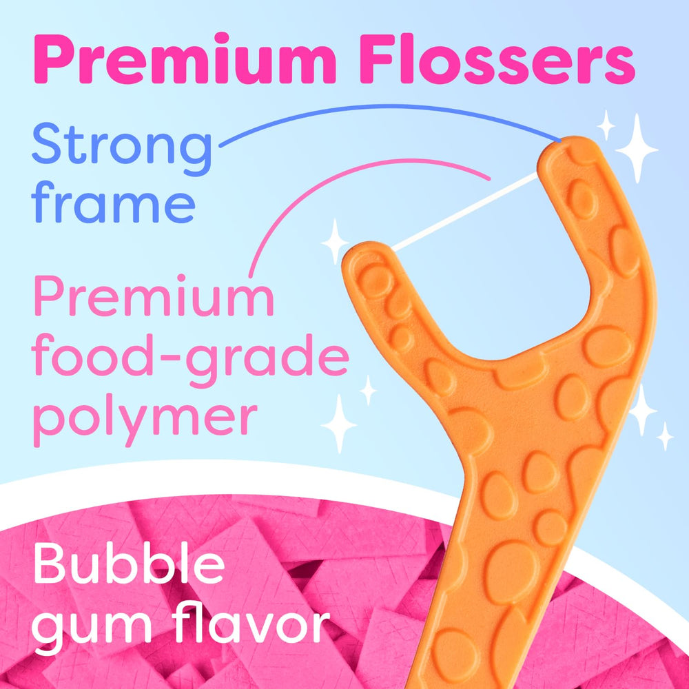 Dog-shaped kids floss picks