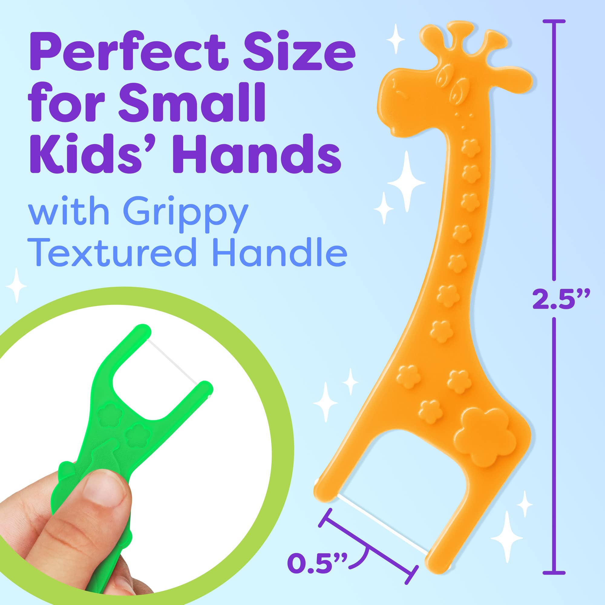 Cat-shaped kids floss picks