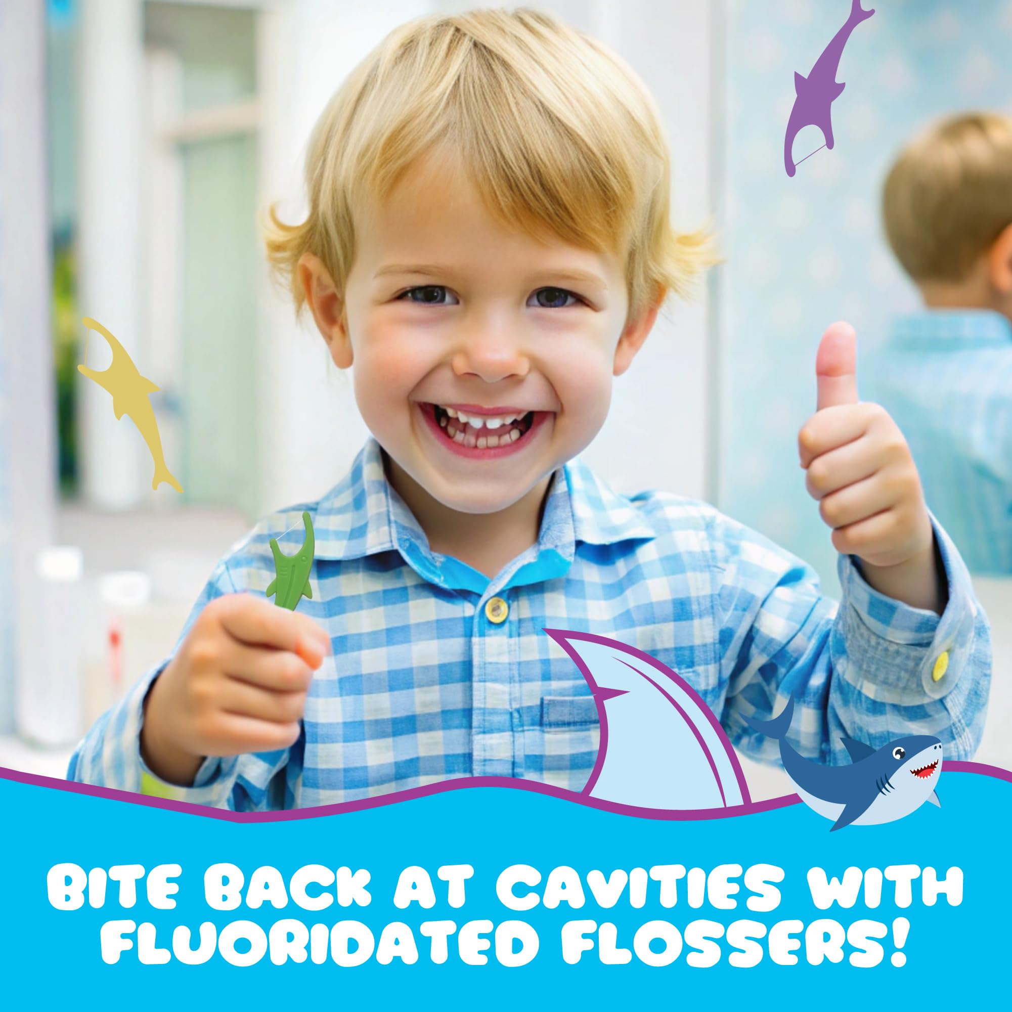 Close-up of nylon floss thread designed for kids
