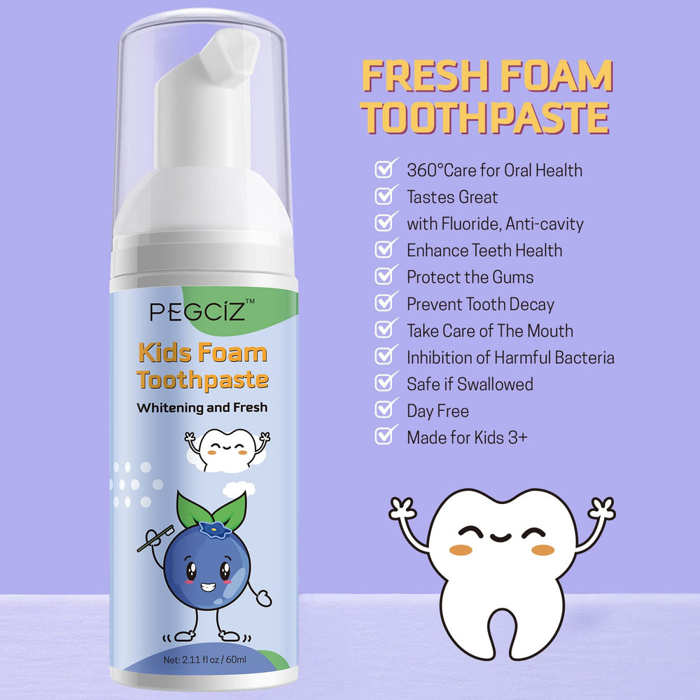 Fluoride-free label on kids toothpaste