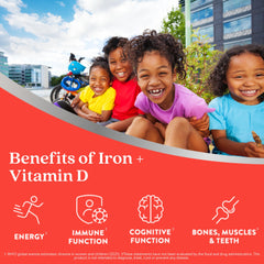 Kids iron chew with vitamin D for immunity and energy