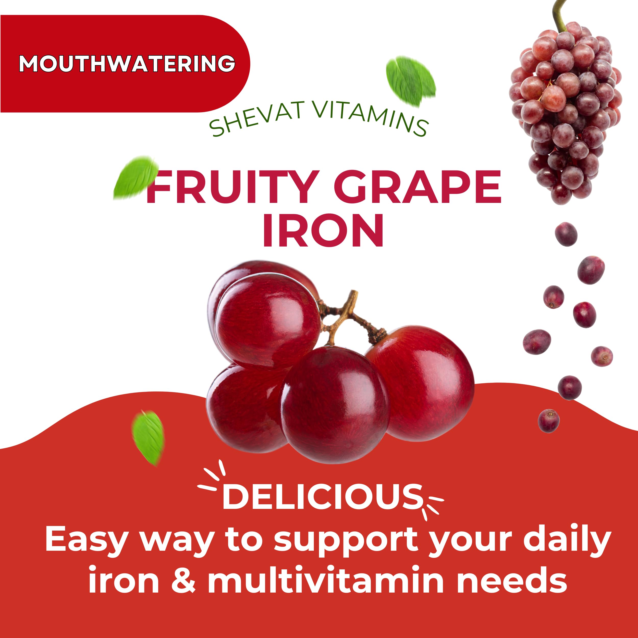 Kids iron gummies with vitamin C, A and zinc