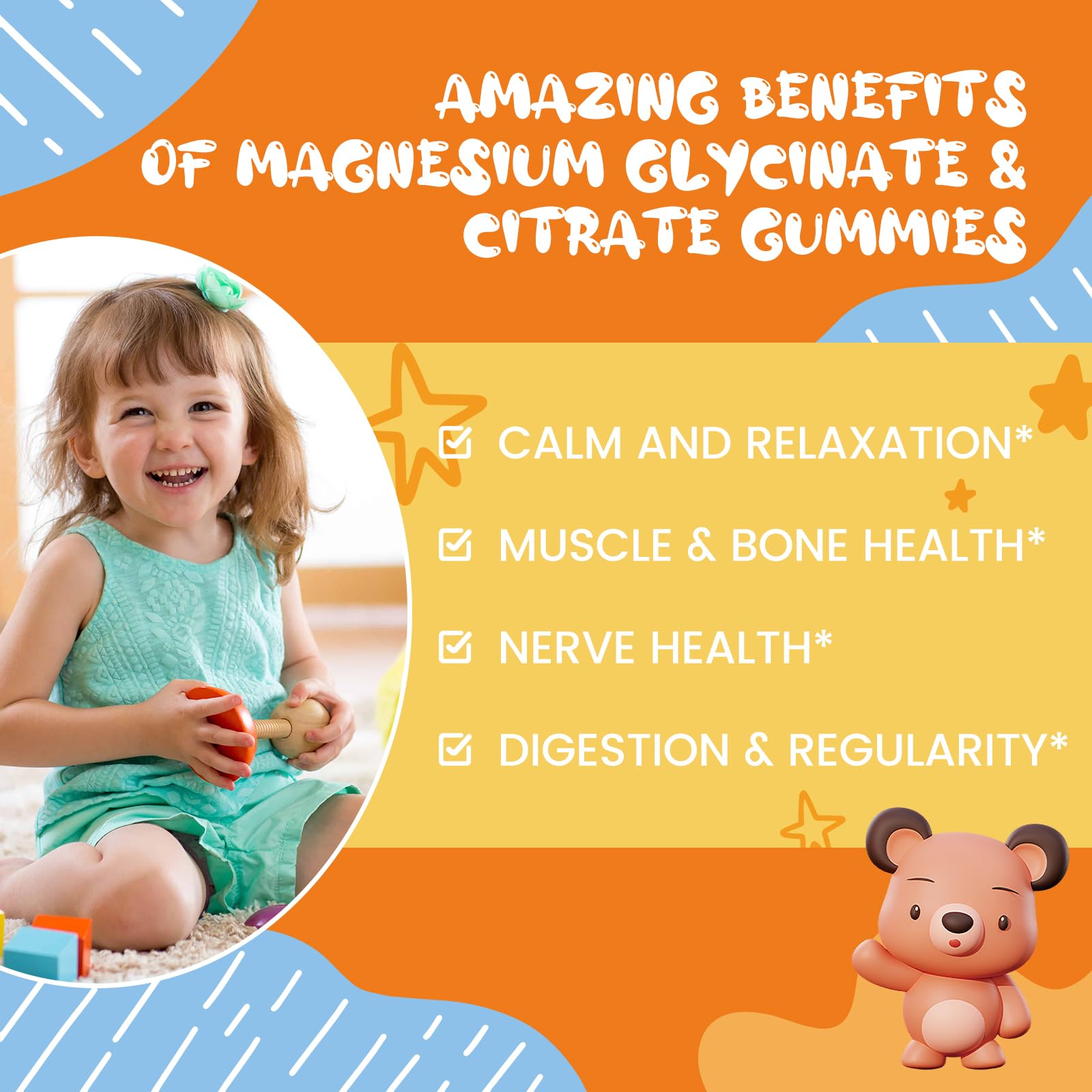 Supplement facts panel showing magnesium and B6