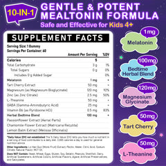 Close-up of kids melatonin gummies 1mg
