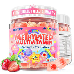 Neviss Kids Multivitamin Gummies bottle label on white background