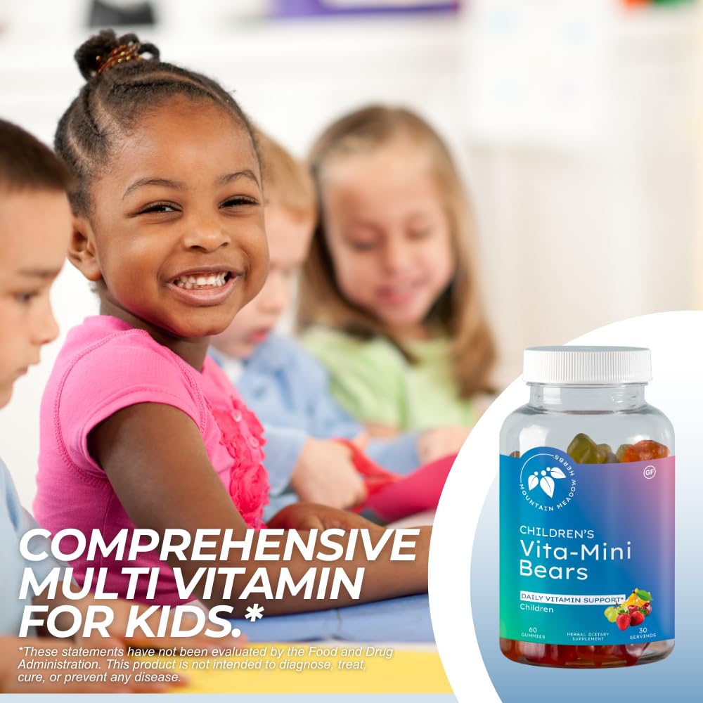 Illustration showing vitamins and minerals in Vita-Mini Bears for children