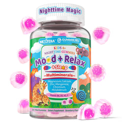 Bottle label for Kids Nighttime Multimineral Gummies with No Melatonin