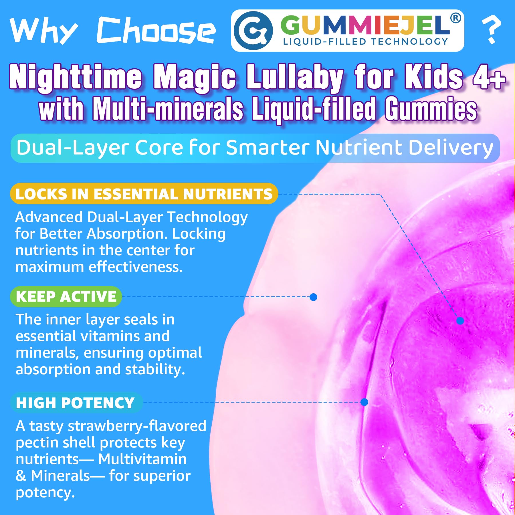 Close-up of the nutrition facts panel on the bottle