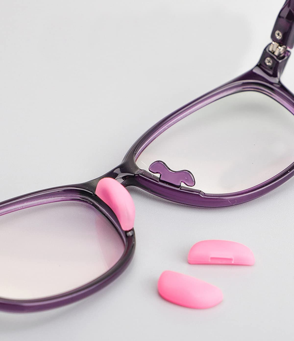 Plug-in silicone nose pads for children's glasses, pink