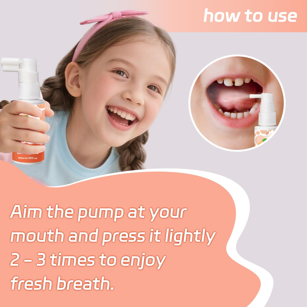 Travel-friendly compact bottle of Kids Oral Spray