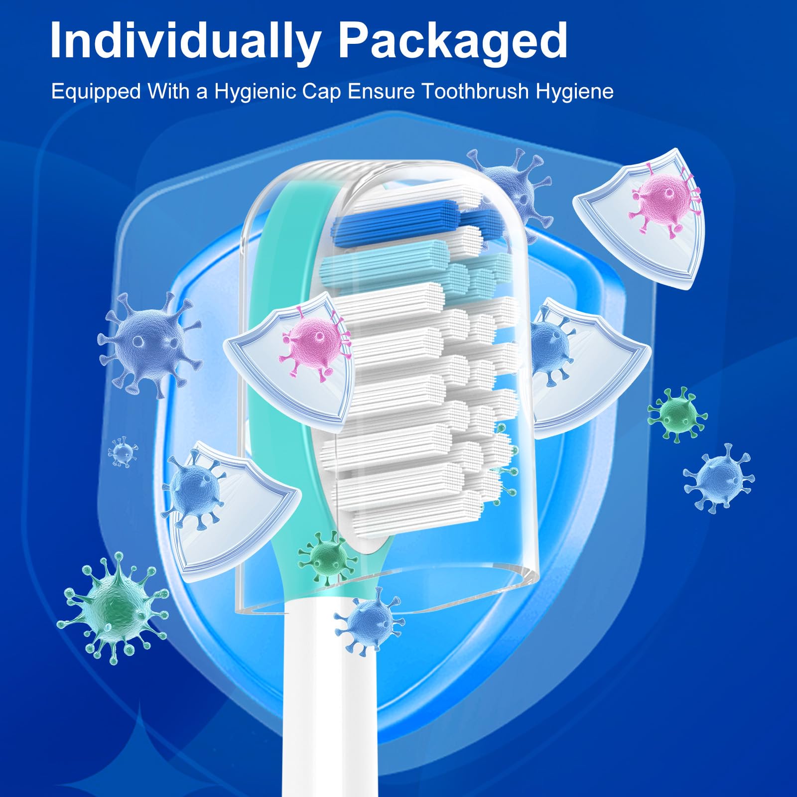 Box of 10 packs kids replacement heads for Philips Sonicare