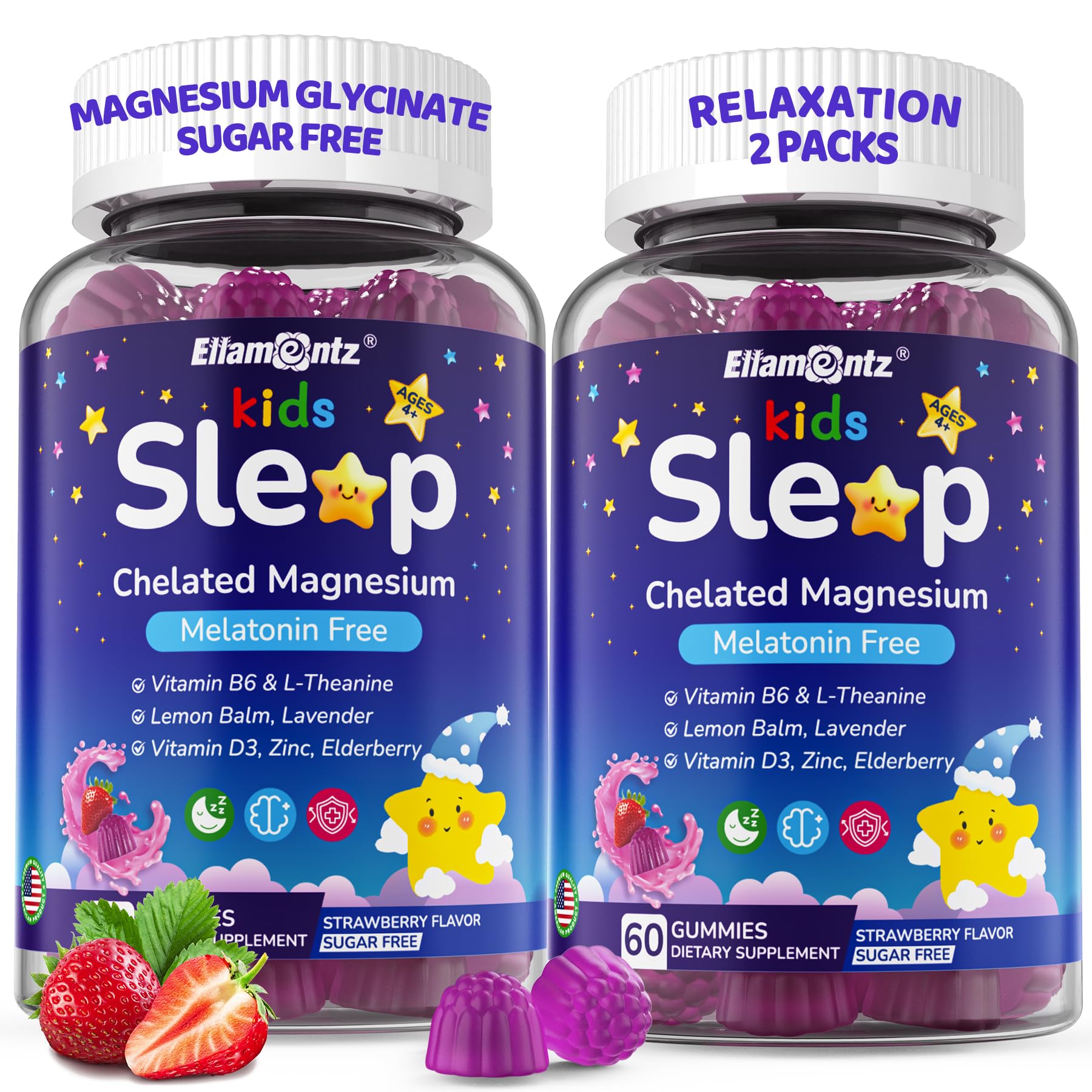 Bottle label: Kids Sleep Gummies (No Melatonin)