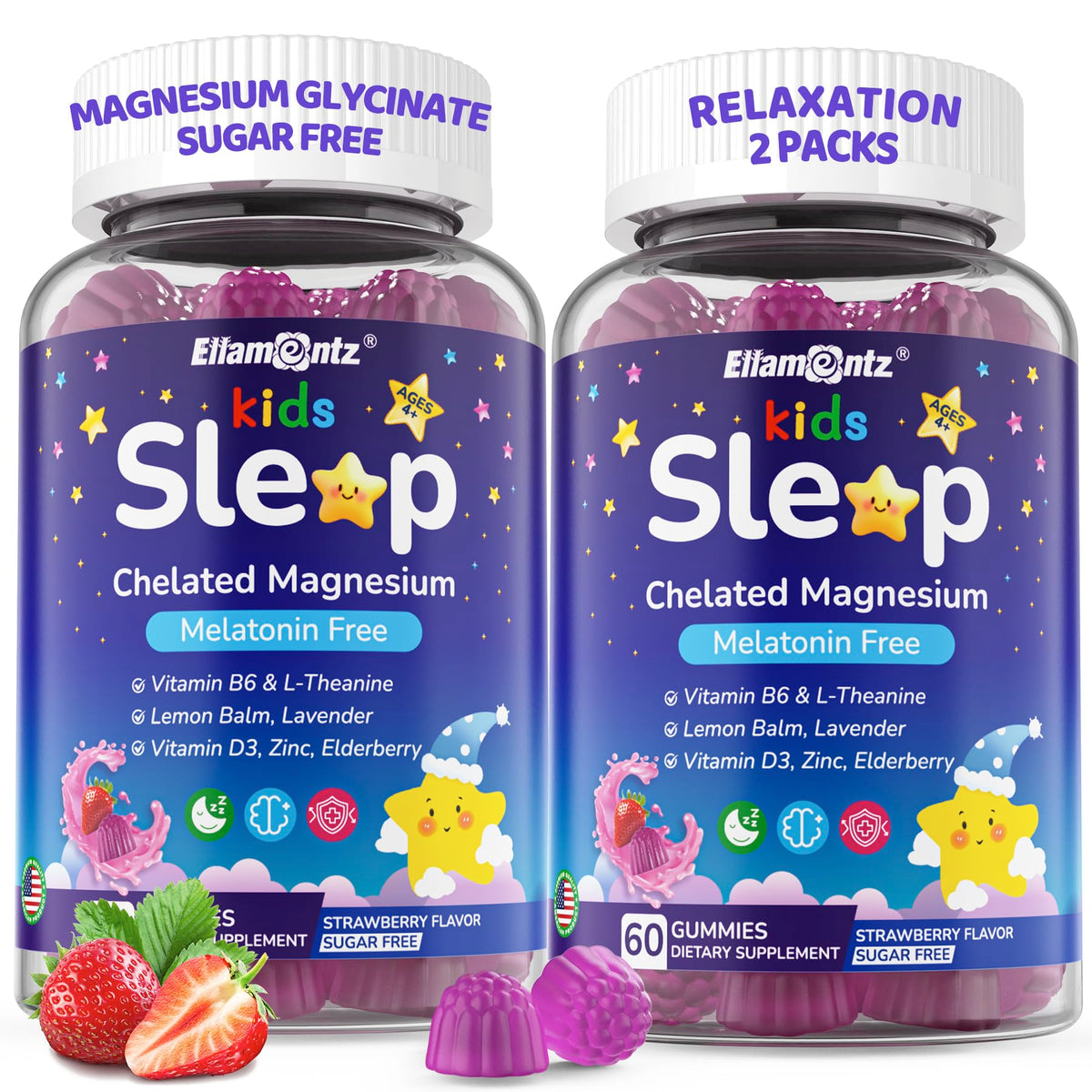 Bottle label: Kids Sleep Gummies (No Melatonin)