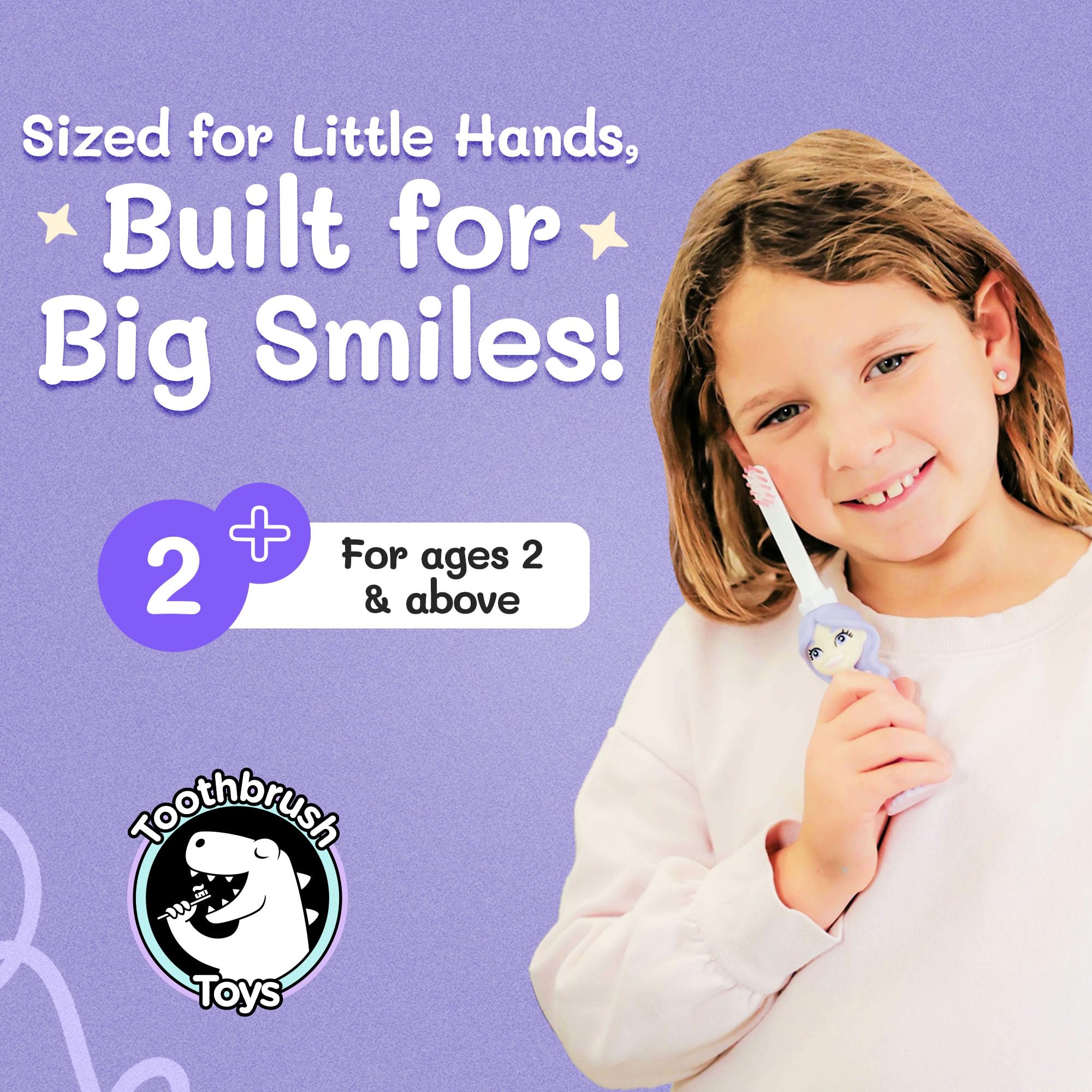 Bright cute princess-themed toothbrush suitable for toddlers