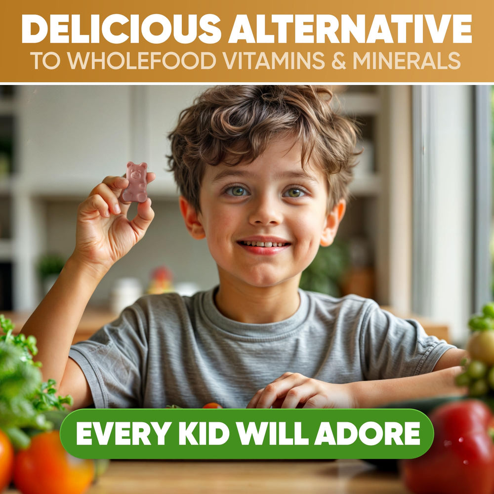 Multivitamin gummies suitable for kids, teens and adults
