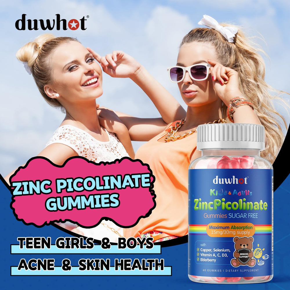 Kids and teens growth and skin health with zinc gummies