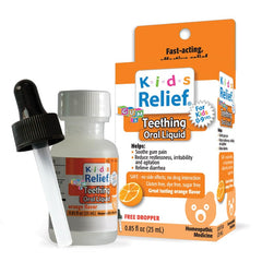 Kids Teething Oral Solution Orange Flavour bottle 0.85 oz / 25 ml