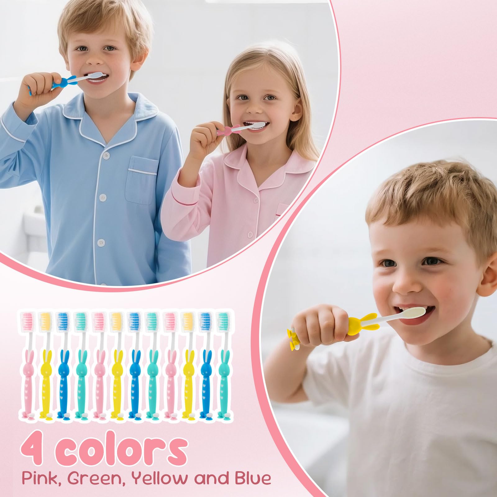 Toothbrush with suction cup base for stability