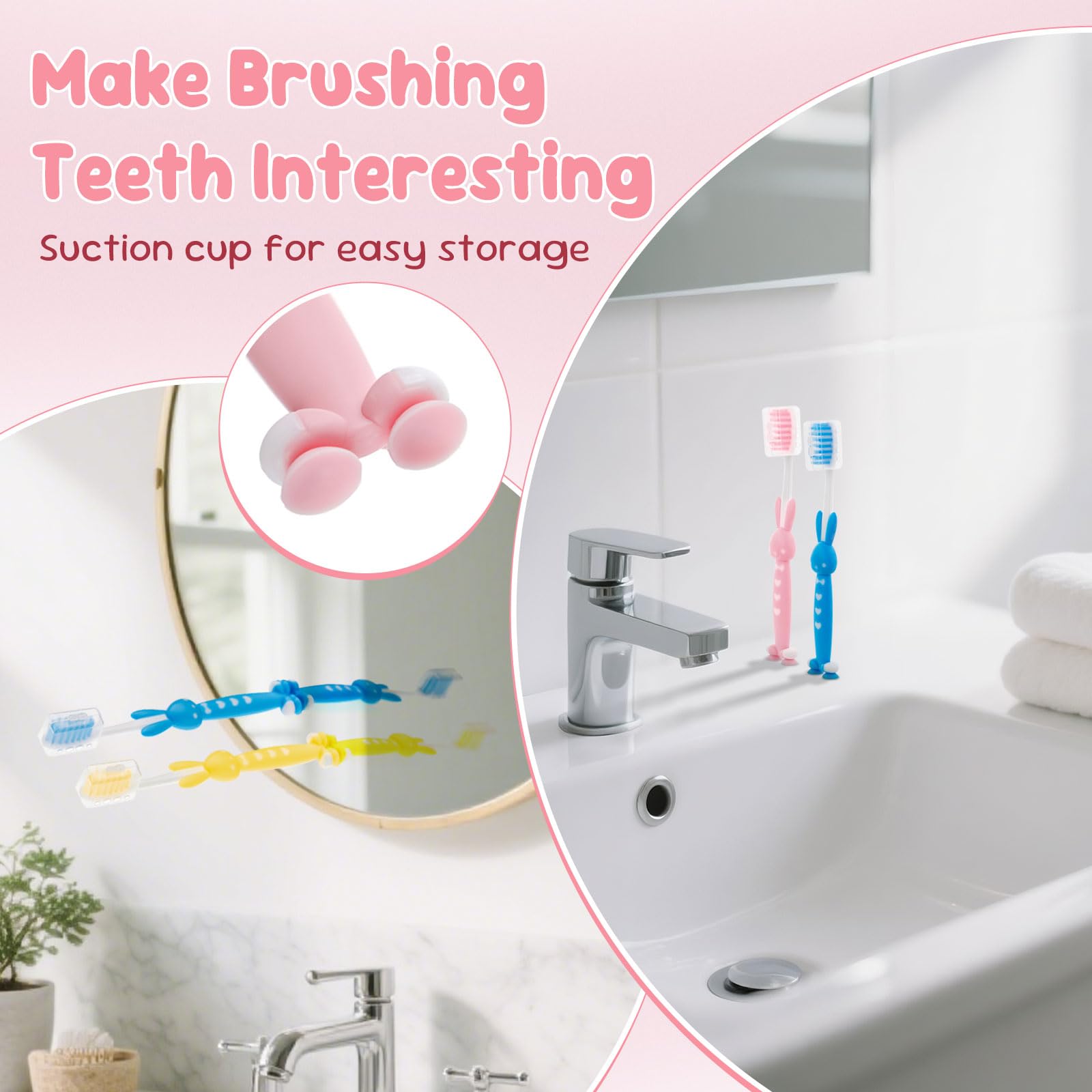 Yellow kids toothbrush bulk set with soft bristles