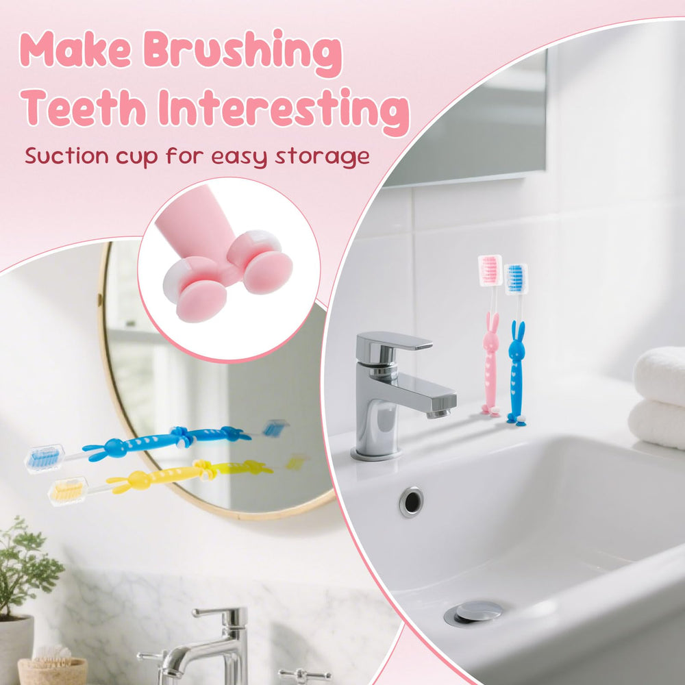 Yellow kids toothbrush bulk set with soft bristles