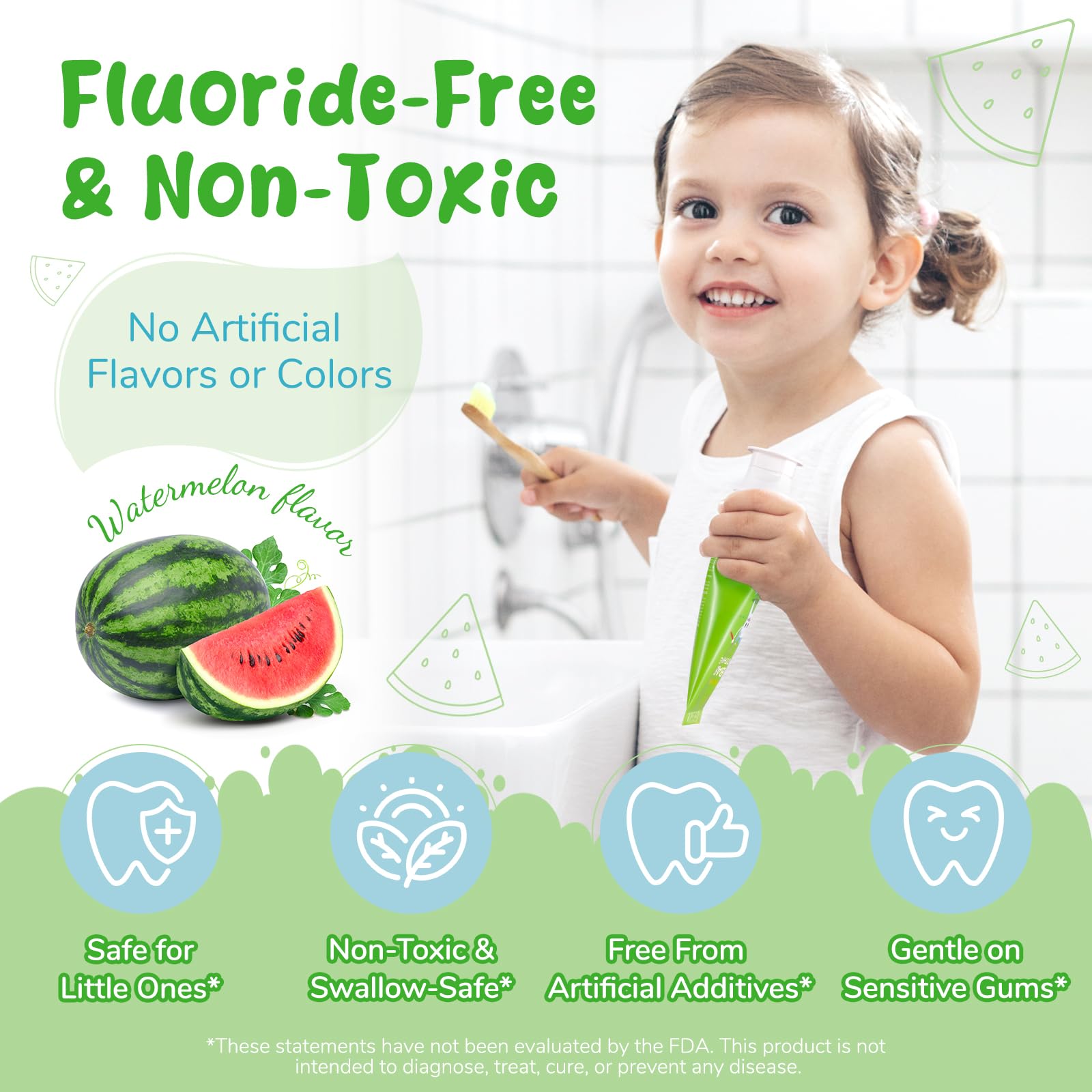 Kid-friendly foam and packaging designed for brushing