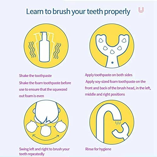Cute bear design on toddler toothbrush