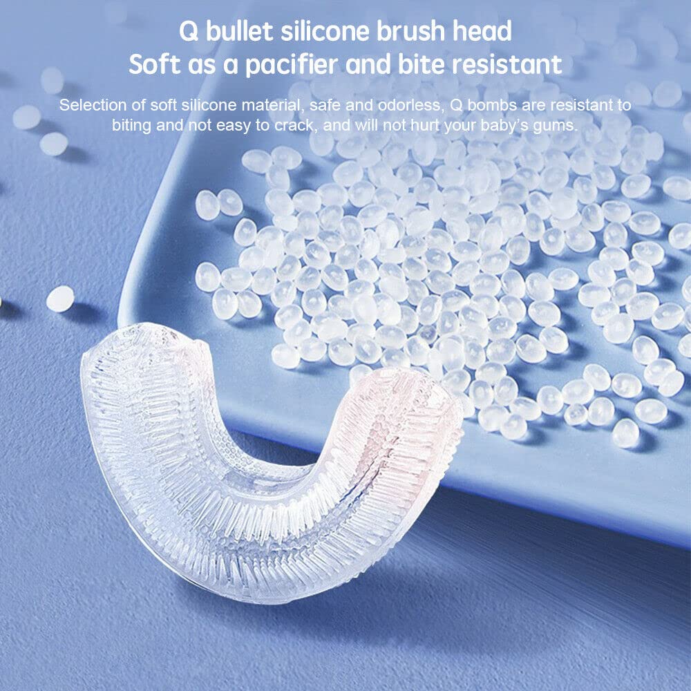 Includes two replacement brush heads for the kids toothbrush