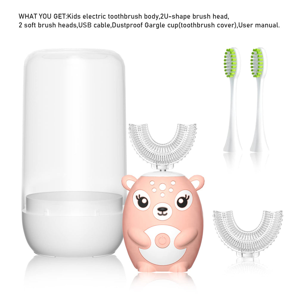 Package contents: toothbrush body, brush heads, USB cable, gargle cup, user manual