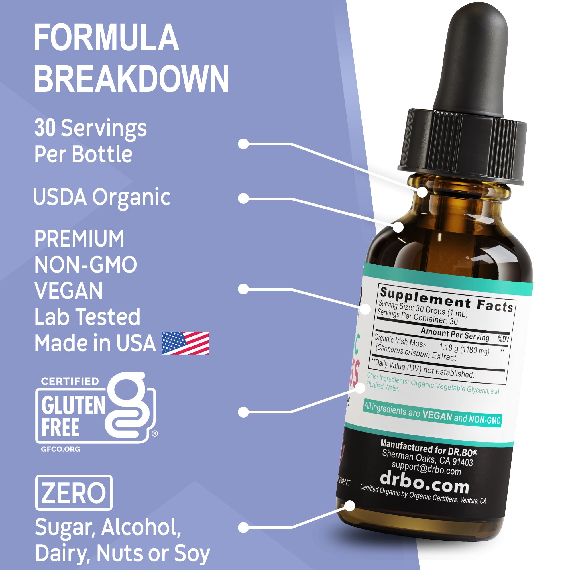 Sea moss liquid drops used by kids and adults
