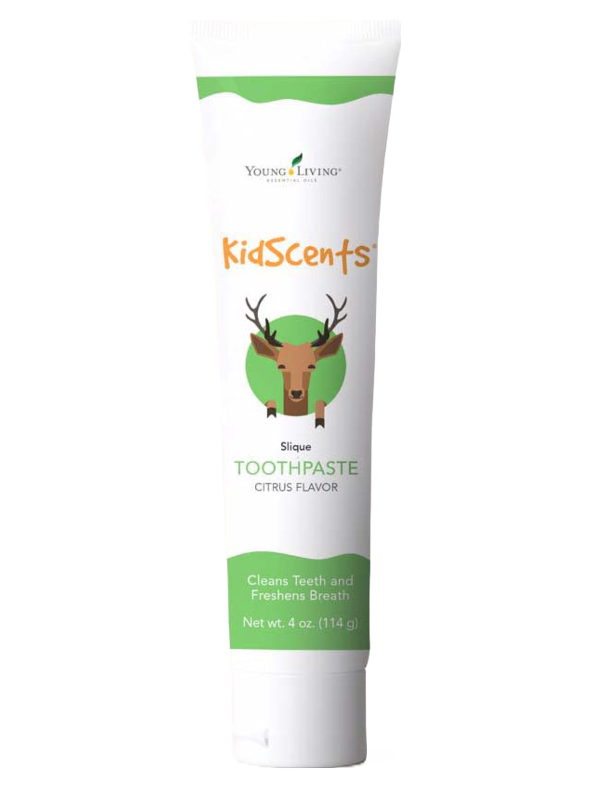 Front view of KidScents Slique Toothpaste 4 oz tube