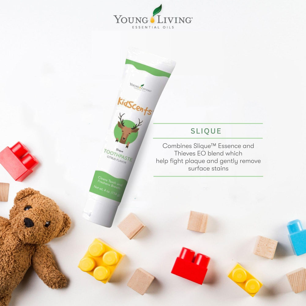 Citrus-Mint label on KidScents Slique Toothpaste