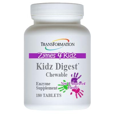 Kidz Digestive Enzyme Chewables packaging by Transformation Enzymes