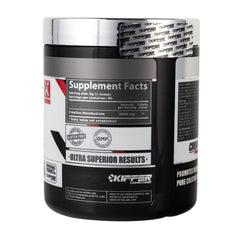 Back label featuring supplement facts on Kiffer Labs CreaX Creatine Monohydrate
