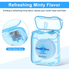 50m length dental floss designed for on-the-go oral care