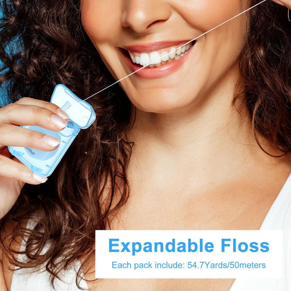 Colorful dental floss strands for teeth and gum protection