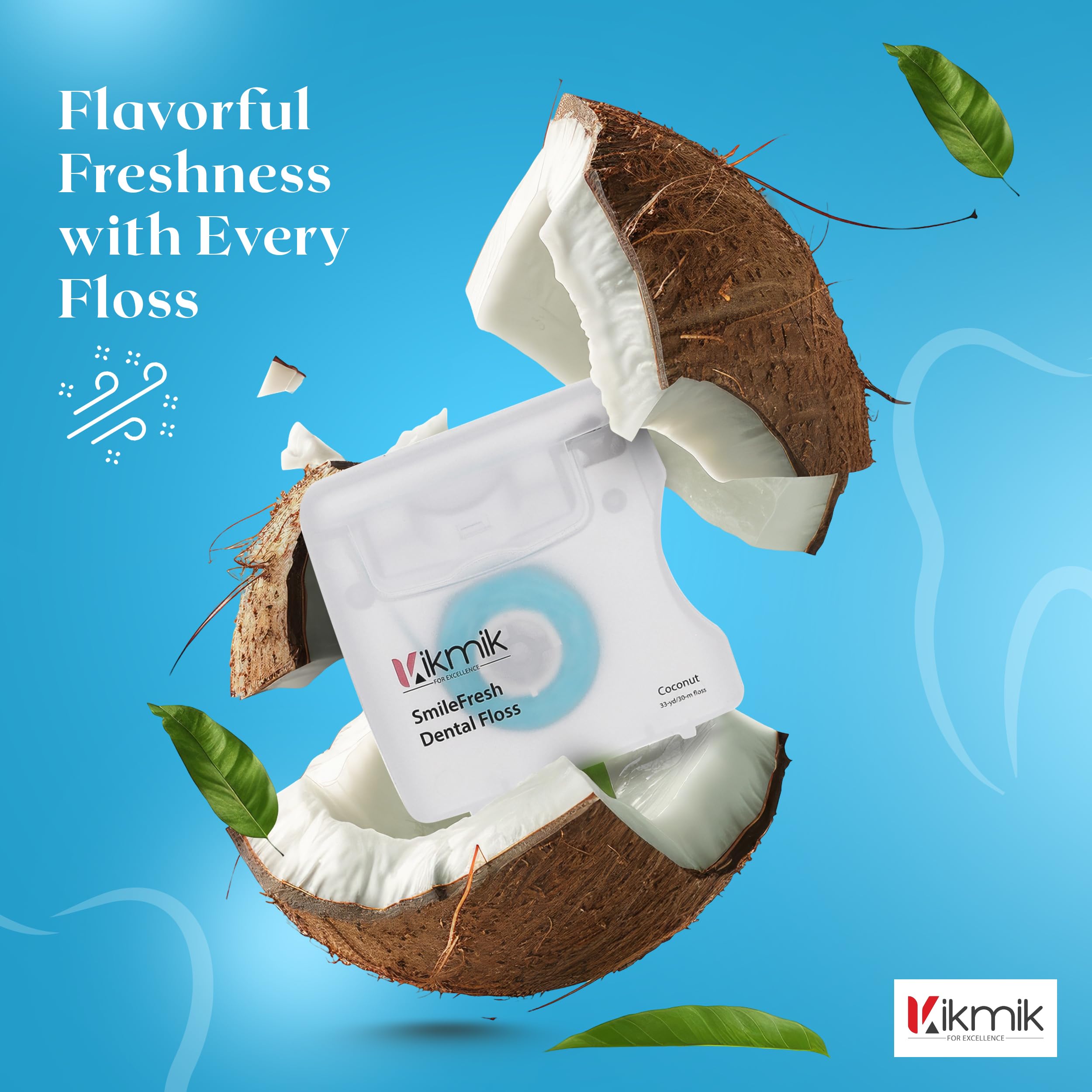 Gums-friendly, gentle glide of woven dental floss