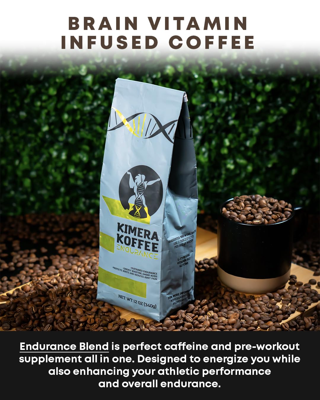 Kimera Koffee brewed coffee in mug ready to power your morning routine.