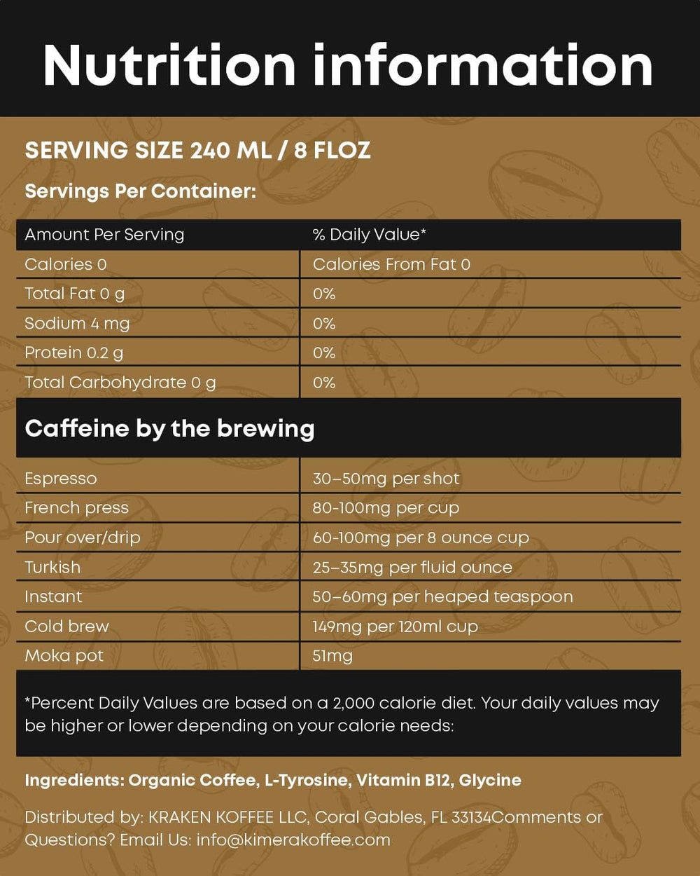 Kimera Koffee Organic Ground Coffee bag 12oz for daily productivity.